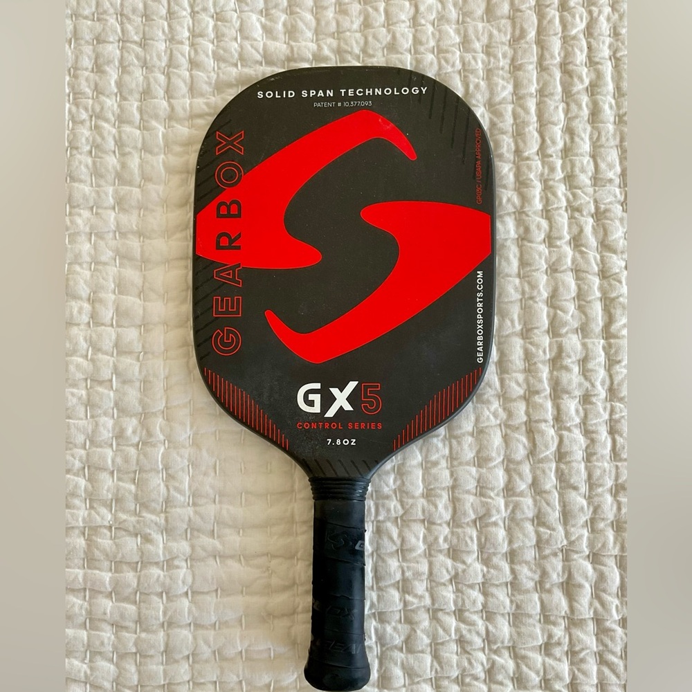 Gearbox GX5 Pickleball Paddle - Black with Red Accent